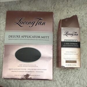 Loving Tan Deluxe Applicator Mitt + 2HR Express Face Tanning Serum - Rose Gold